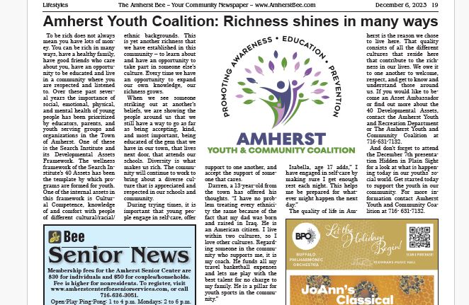 Amherst Youth Coalition: Richness shines in many ways Image