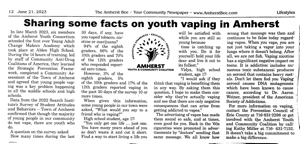 Sharing some facts on youth vaping in Amherst Image